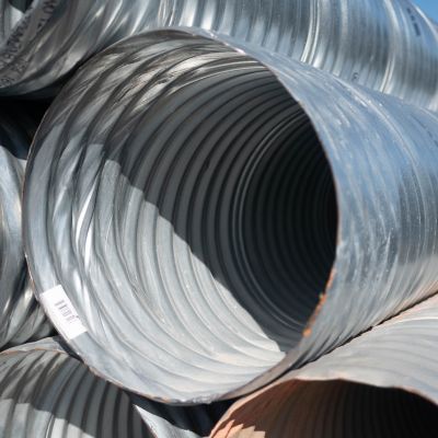 Image showing  24 in. x 10 ft. Galvanized Steel Drainage Pipe