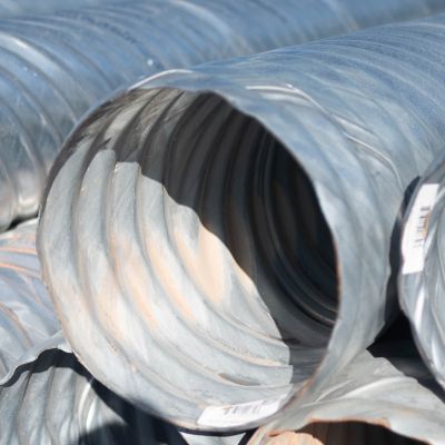 Image showing  15 in. x 20 ft. Galvanized Steel Drainage Pipe