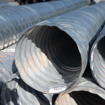 Image showing  15 in. x 20 ft. Galvanized Steel Drainage Pipe