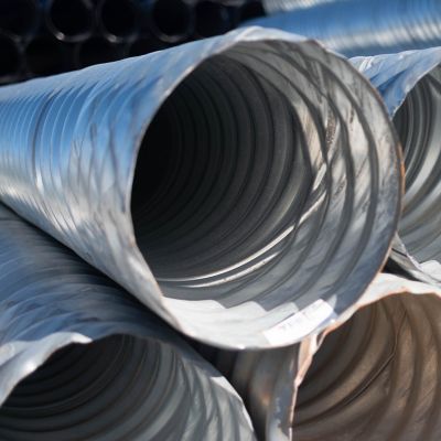 Image showing  15 in. x 20 ft. Galvanized Steel Drainage Pipe