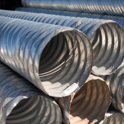 Image showing 5 th Neat Distributing 15 in. x 20 ft. Galvanized Steel Drainage Pipe