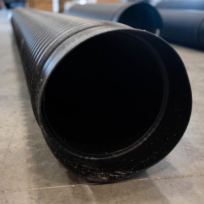 Image showing  15 in. x 20 ft. Corrugated HDPE Drainage Pipe