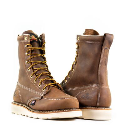 Image showing 5 th Thorogood Men's Trail Crazyhorse Moc Toe Wedge Boots, 8in.