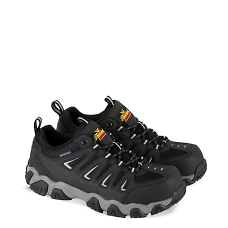 Thorogood Men's Low Waterproof Composite Toe Hiker Boots, Black/Gray