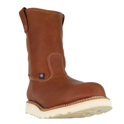 Image showing 1 th Thorogood Men's Leather Non-Safety Toe Wedge Wellington Boots, 11 in., Tobacco Oil-Tanned