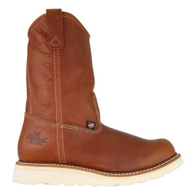 Image showing 2 th Thorogood Men's Leather Non-Safety Toe Wedge Wellington Boots, 11 in., Tobacco Oil-Tanned