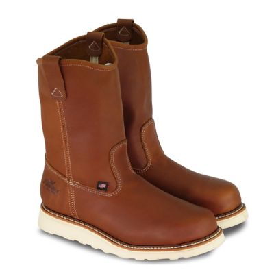 Image showing 0 th Thorogood Men's Leather Non-Safety Toe Wedge Wellington Boots, 11 in., Tobacco Oil-Tanned