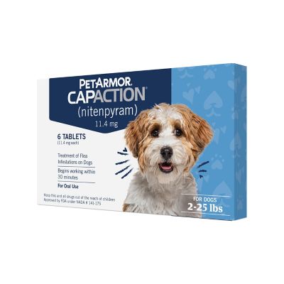 Image showing  CapAction Flea Treatment Tablets for Dogs 2 lb.-25 lb., 6 ct.