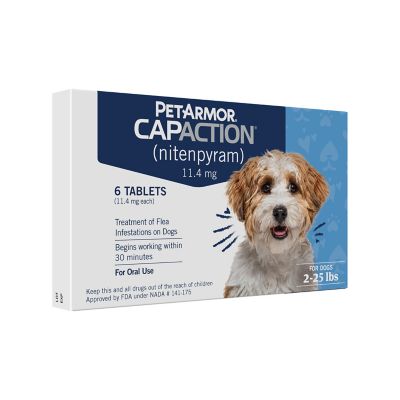 Image showing  CapAction Flea Treatment Tablets for Dogs 2 lb.-25 lb., 6 ct.