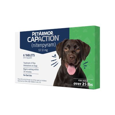 Image showing  CapAction Flea Treatment Tablets for Dogs 25+ lb., 6 ct.