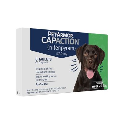 Image showing  CapAction Flea Treatment Tablets for Dogs 25+ lb., 6 ct.