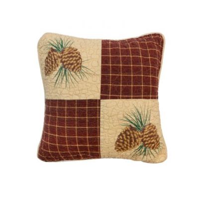 Image showing  Indoor Pine Lodge Patch Decorative Throw Pillow