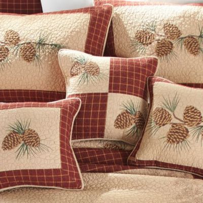 Image showing  Indoor Pine Lodge Patch Decorative Throw Pillow