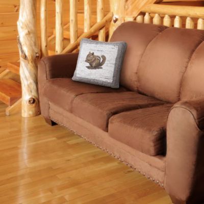 Image showing  Indoor Birch Forest Chipmunk Decorative Throw Pillow, 18 in. x 18 in.