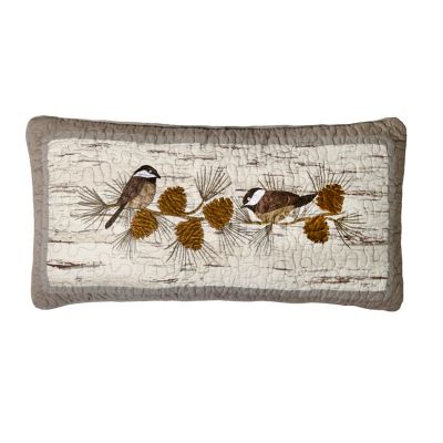 Donna Sharp Indoor Birch Forest Chickadee Decorative Throw Pillow, 11 in. x 22 in.