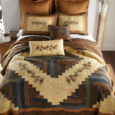 Donna Sharp Cabin Raising Pine Cone Quilt Collection