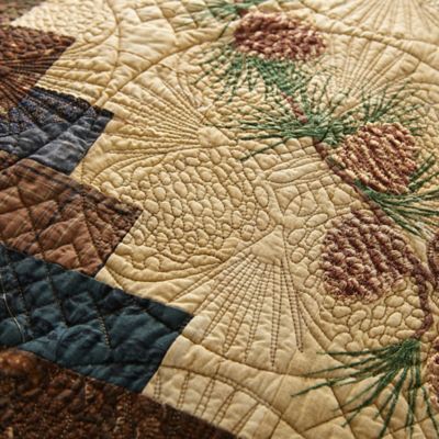 Image showing  Cabin Raising Pine Cone Quilt Collection