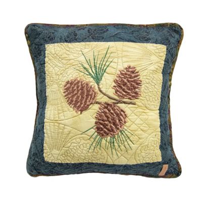 Donna Sharp Cabin Raising Pine Cone Decorative Pillow