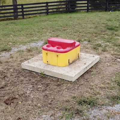 Image showing  Concrete Waterer Pad for Energy-Free or Electric Drinkers, 6 ft.