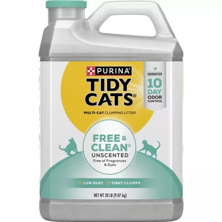 Tidy Cats Purina Unscented Clumping Clay Cat Litter Multi-Cat 20 lb Pitcher Cat Litter