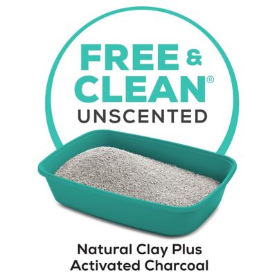 Image showing Free and Clean Unscented Clumping Clay Cat Litter, Multi-Cat