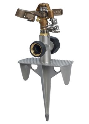 Orbit Brass Impulse Sprinkler on Zinc Spike