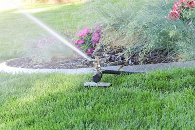 Image showing  5,541 sq. ft. Brass Impulse Sprinkler on Zinc Spike