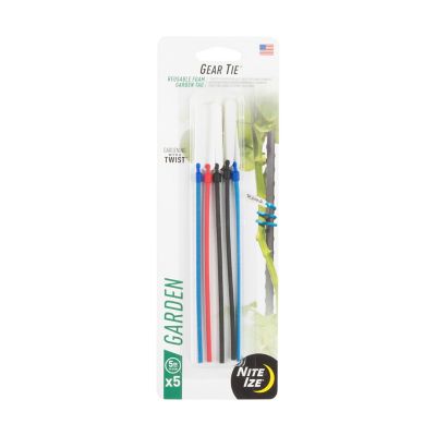 Nite Ize 5 in. Gear Tie Taggable Twist Ties, 5-Pack