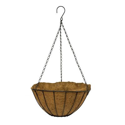 Gardener's Blue Ribbon Metal Hanging Grower's Plant Basket, 14 in., Black