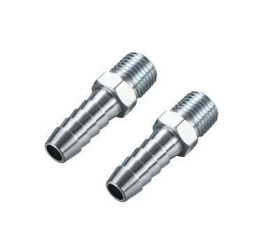 JobSmart 3/8 in. x 1/4 in. Male NPT Steel Hose End, 2 pc.