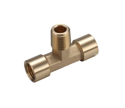 Image showing  1/4 in. Brass Tee Fitting