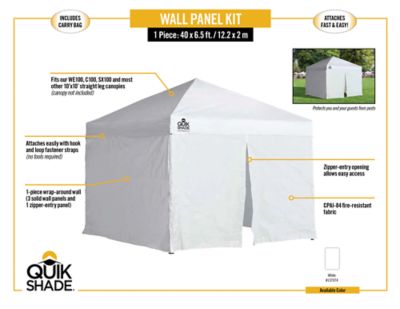 Image showing  10 ft. x 10 ft. Straight Leg Canopy Wall Kit