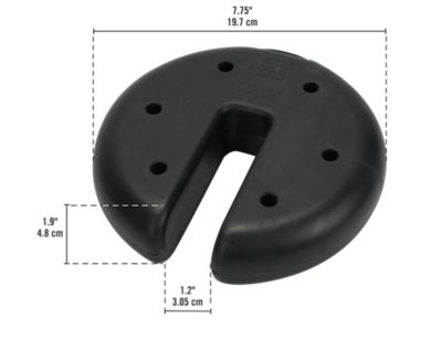 Image showing 6 th Quik Shade Single Retail Pack Weight Plates, 7.6 in. Diameter Per Plate, 5 lb. Per Plate, Black, 4-Pack