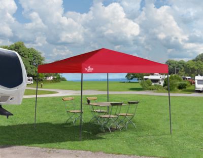 Image showing  10 ft. x 10 ft. Shade Tech Straight Leg Pop-Up Canopy, Red