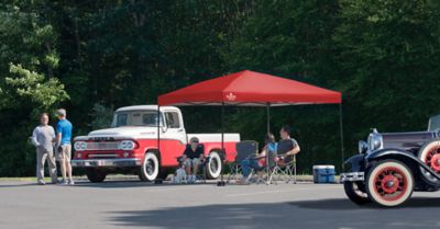 Image showing  10 ft. x 10 ft. Shade Tech Straight Leg Pop-Up Canopy, Red