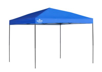 Quik Shade 10 ft. x 10 ft. Shade Tech ST100 Pop-Up Canopy, Blue, Straight Leg