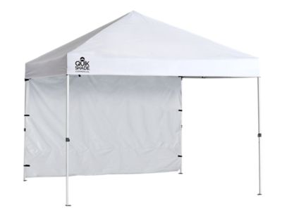 Quik Shade 10 ft. x 10 ft. Commercial C100 Pop-Up Canopy, White, Straight Leg