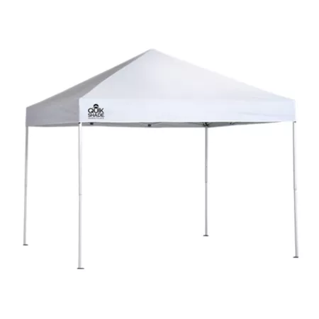 Quik Shade Market Place MP100 Retractable Awning 10 ft x 10 ft Right Leg Aluminex for 99% UV Protection Canopies