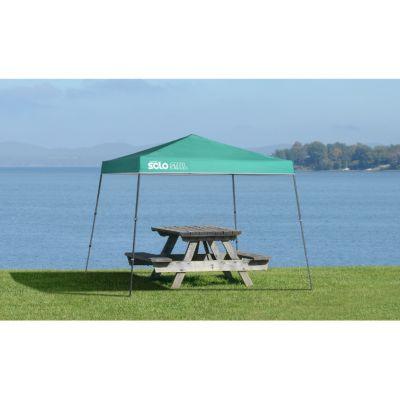Image showing 8 th Quik Shade 11 ft. x 11 ft. Solo Steel Slant Leg Pop-Up Canopy, Turquoise, 167535DS