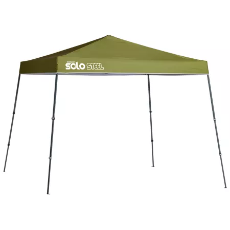 Quik Shade Solo 11 ft x 11 ft Steel Slant Leg Retractable Awning Olive 167547DS Canopies