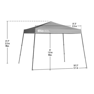 Image showing  11 ft. x 11 ft. Solo Steel Slant Leg Pop-Up Canopy, Olive, 167547DS