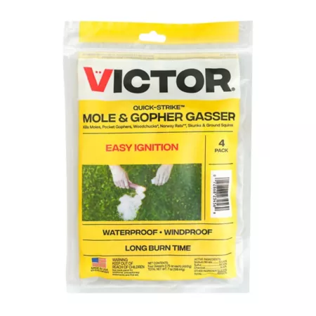 Victor Quick-Strike Mole and Gopher Gasser 4-pack Animal & Rodent Repellent