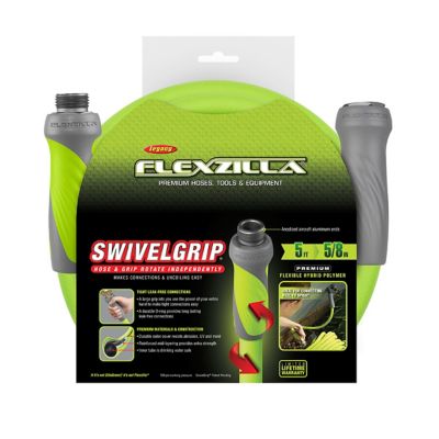 Image showing  5/8 in. x 5 ft. SwivelGrip Lead-in Garden Hose, 3/4 in. - 11/2 GHT Fittings