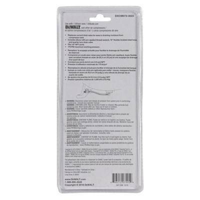 Image showing 8 th DEWALT 1/4 in. Extended Tank Drain Valve Assembly