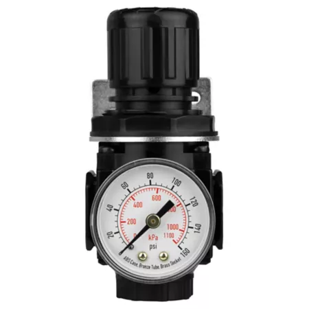 PORTER-CABLE 1/4 in NPT Regulator with Gauge Filters Regulators & Lubricators