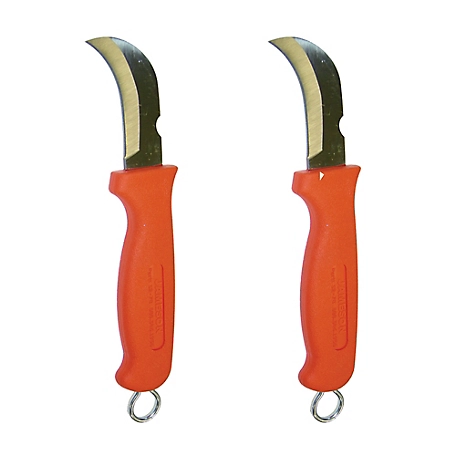 Jameson Hawkbill Cable Splicer Knife, Orange Handle, 2-Pack