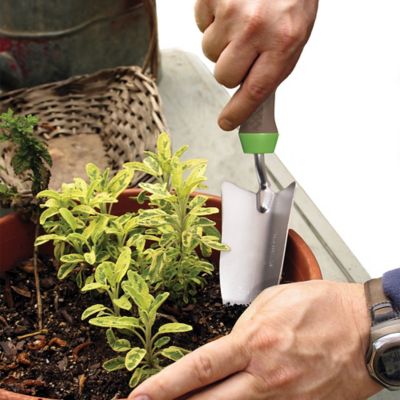 Image showing 6 th Ames Stainless Steel Gel Grip Transplanter Hand Tool