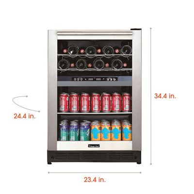 Image showing  140-Can Capacity Dual-Zone Wine and Beverage Center, 24 in.