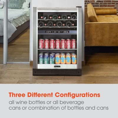 Image showing  140-Can Capacity Dual-Zone Wine and Beverage Center, 24 in.