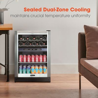 Image showing  140-Can Capacity Dual-Zone Wine and Beverage Center, 24 in.